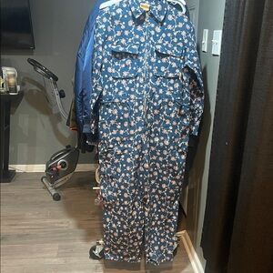 Floral Blue Jumpsuit
